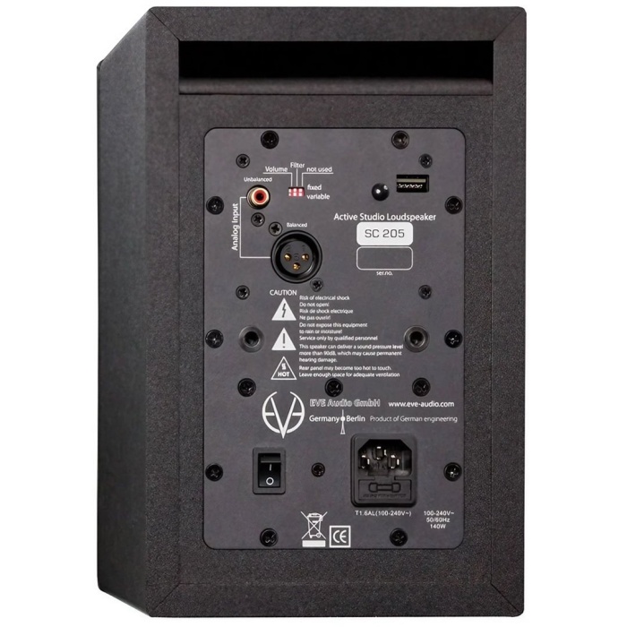 Eve Audio 05 0003 SC205 Yakın Alan Aktif Stüdyo Monitörü (Tek) | 5 İnç Küçük Oda Monitörü DSP Kontrollü